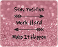 ITNRSIIET Mouse Pad with Stitched Edge Premium Textured Smooth Precise Operation Waterproof Washable Non-Slip Rubber Base Desktop Protection Mat, 10.2×8.3×0.12 inches, Pretty Inspirational Quotes