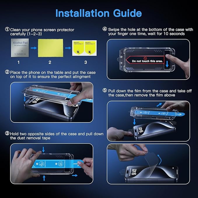 Uyiton Anti-Blue Light for iPhone 12 Pro Max Screen Protector - Unbreak-Glass Full Coverage Case Friendly Scratch Resistance 9H Tempered Glass Screen Protector for iPhone 12 Pro Max, 2 Pack