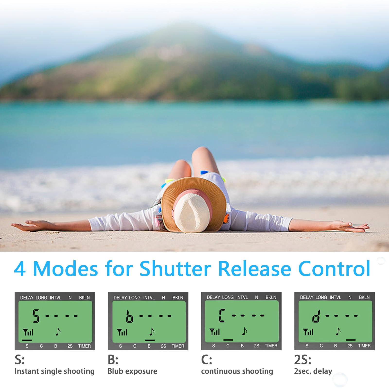 AODELAN Camera Wireless Shutter Release Timer Remote Control for Canon