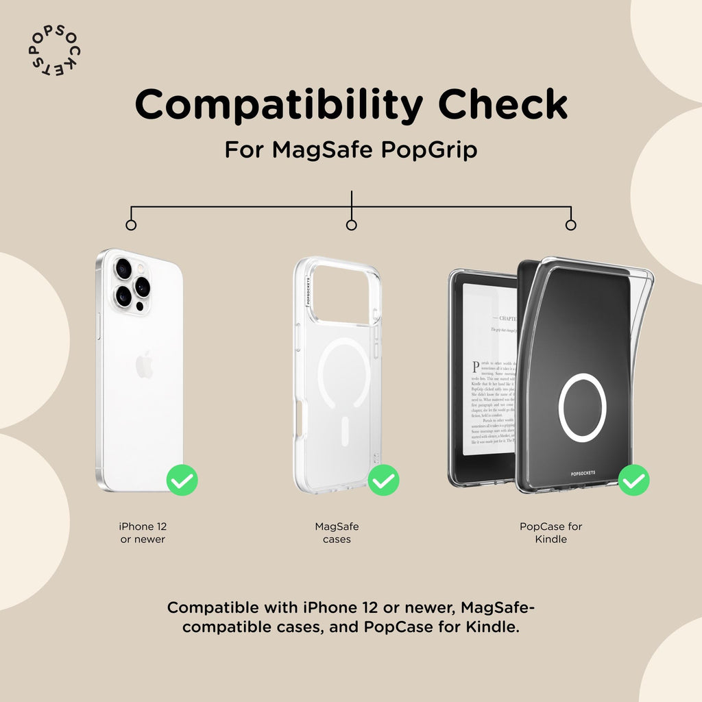 PopSockets Phone Grip for MagSafe, Magnetic Holder, Phone Stand, Black - Alum Triangle Knurled Black