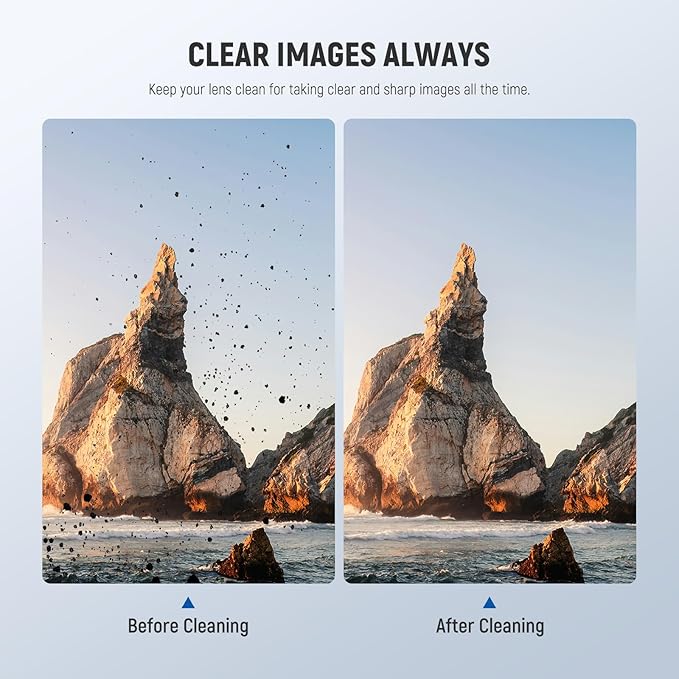 NEEWER 12 in 1 Camera Lens Cleaning Kit for DSLR Cameras, Electronics, Smartphones, Tablets, 10x Cleaning Swab for 24mm Full Frame Sensor + 1x Cleaner Spray + 1x Cloth, HM-46