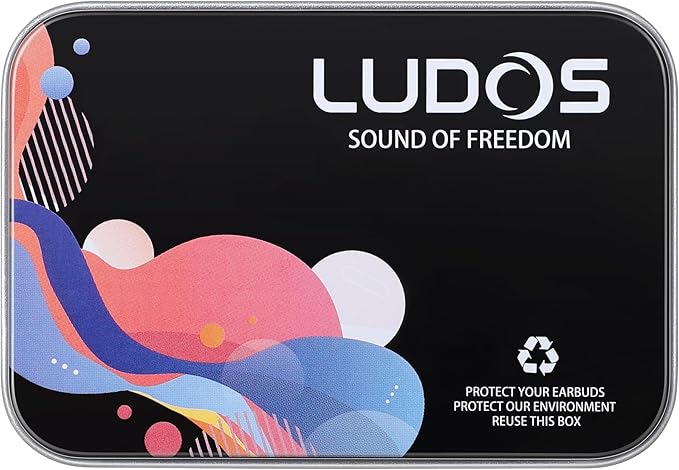LUDOS Clamor Wired Earbuds in-Ear Headphones, 5 Years Warranty, Earphones with Microphone, Noise Isolating Ear Buds, Memory Foam for iPhone, Samsung, School Students, Kids, Women, Small Ears - Purple