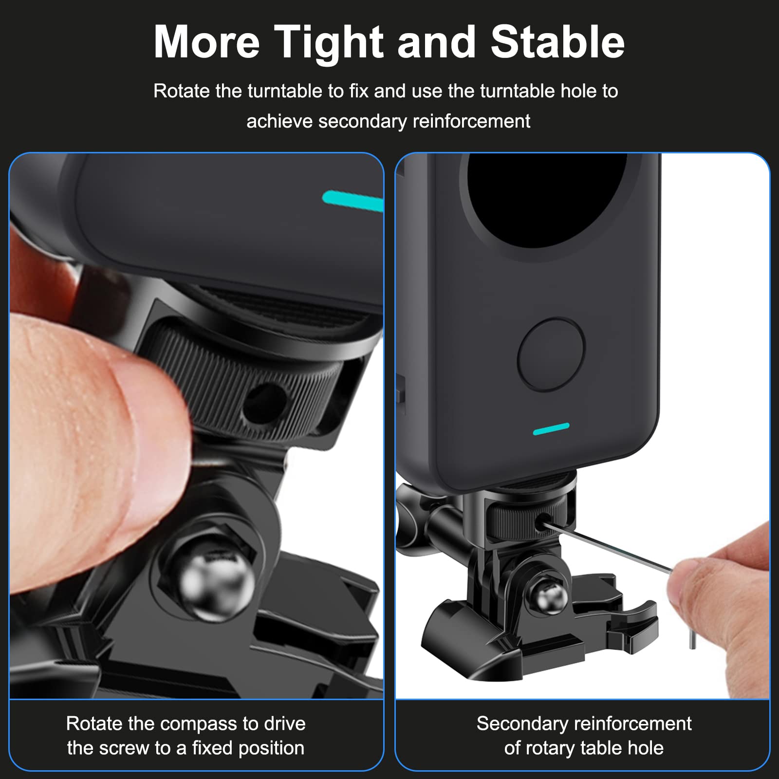 Starbea 2 Pieces Camera Tripod Mount for Gopro Adapter 360°Adjustable Aluminum Alloy Conversion Adapter for GoPro Hero, Insta360, Sjcam Action Cameras and Other Standard 1/4 Accessories (GC-1)