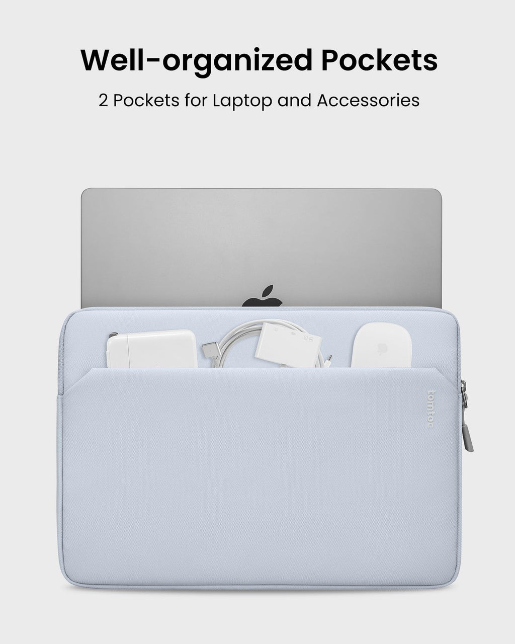 tomtoc Slim Laptop Sleeve for 14-inch MacBook Pro M5/M4/M3/M2/M1 Pro/Max 2026-2021, Water-Resistant Protective Case for 13.8 Inch Surface Laptop AI PC, Accessory Bag