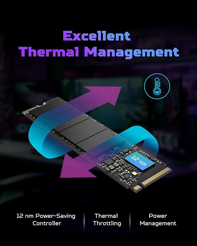 acer Predator GM7 1TB SSD: M.2 2280 PCIe Gen 4 x4 NVMe 2.0, Read Speed Up to 7400 MB/s, Internal PC Solid State Drive for Laptop, Desktop and PS5