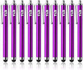 TCD 10 Pack Stylus Pen for Touch Screen, Universal Capacitive Digital Stylus Pen for iPad, iPhone, Tablet, Laptop – Premium Thick Styluses for All Touchscreen Devices with Rubber Tip, Purple