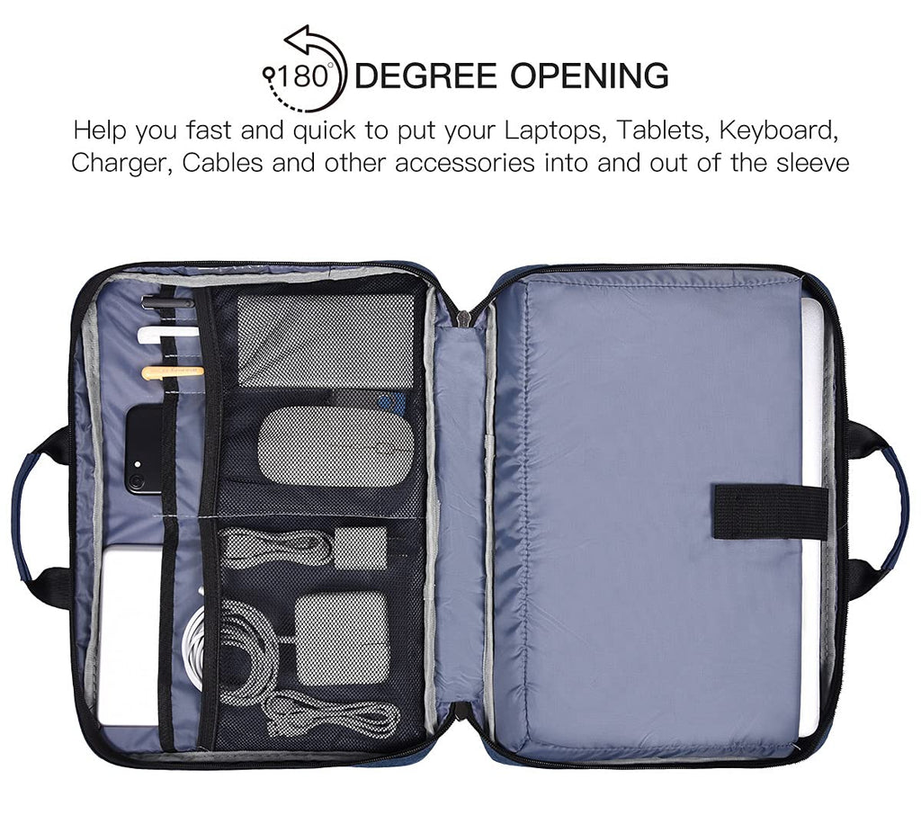 14-15 Inch Laptop Sleeve Case Men Women Bag for MacBook Pro 14 M5/M4/M3/M2, Macbook Air 15 M5/M4/M3, HP Pavilion/Chromebook 14, Dell Inspiron 14, Lenovo Acer ASUS Chromebook 14, Surface 15 Case,Blue