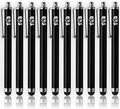 TCD 10-Pack Stylus Pen Set – Universal Capacitive Pen for iPad, iPhone, Tablet, Laptop – Premium Thick Rubber Tip Styluses for All Touchscreen Devices, Black