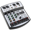 Dj Mixers 4 Channel Audio Mixer Sound Board with Bluetooth, Usb Audio Interface with 48V Phantom Power Sounds Mixer Board with 99 DSP FX Reverb Delay Effect