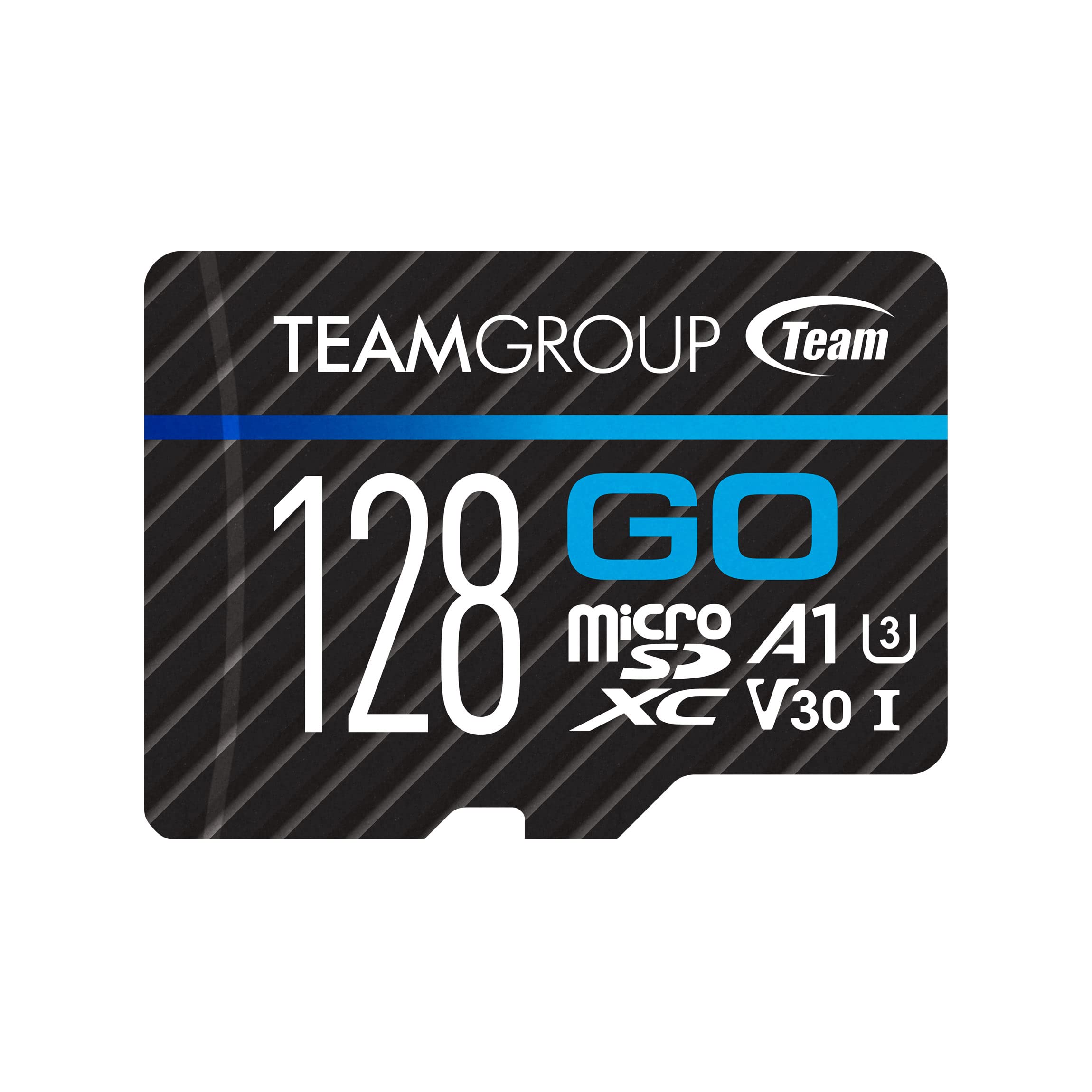 TEAMGROUP GO Card 128GB Micro SDXC UHS-I U3 V30 4K for GoPro & Action Cameras Flash Memory Card with Adapter for Outdoor 4K Shooting TGUSDX128GU303