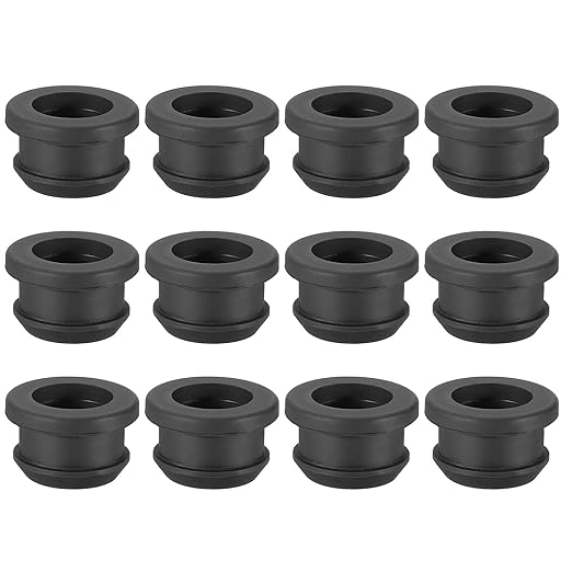 PATIKIL 19mm / 3/4 Inch Drill Hole,9/16 Inch ID Rubber Grommets, 12Pcs Top Hat Grommet for Wiring Eyelet Ring Gasket Automotive Firewall Cable Hole Plugs Wires Protection, Black