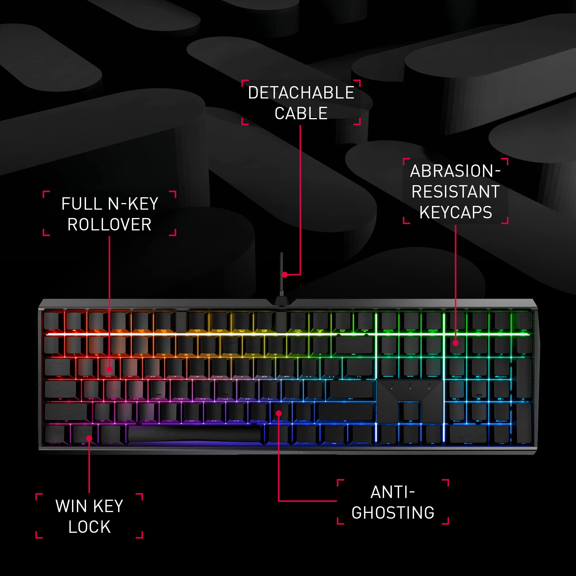 Cherry MX 3.0S Wired Mechanical Gaming Keyboard MX Brown Switches