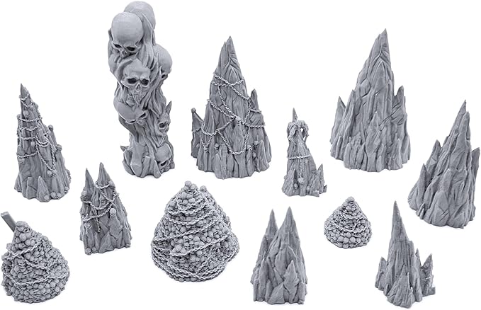 EnderToys Tormented Scatter by Printable Scenery, 3D Printed Tabletop RPG Scenery and Wargame Terrain 28mm Miniatures