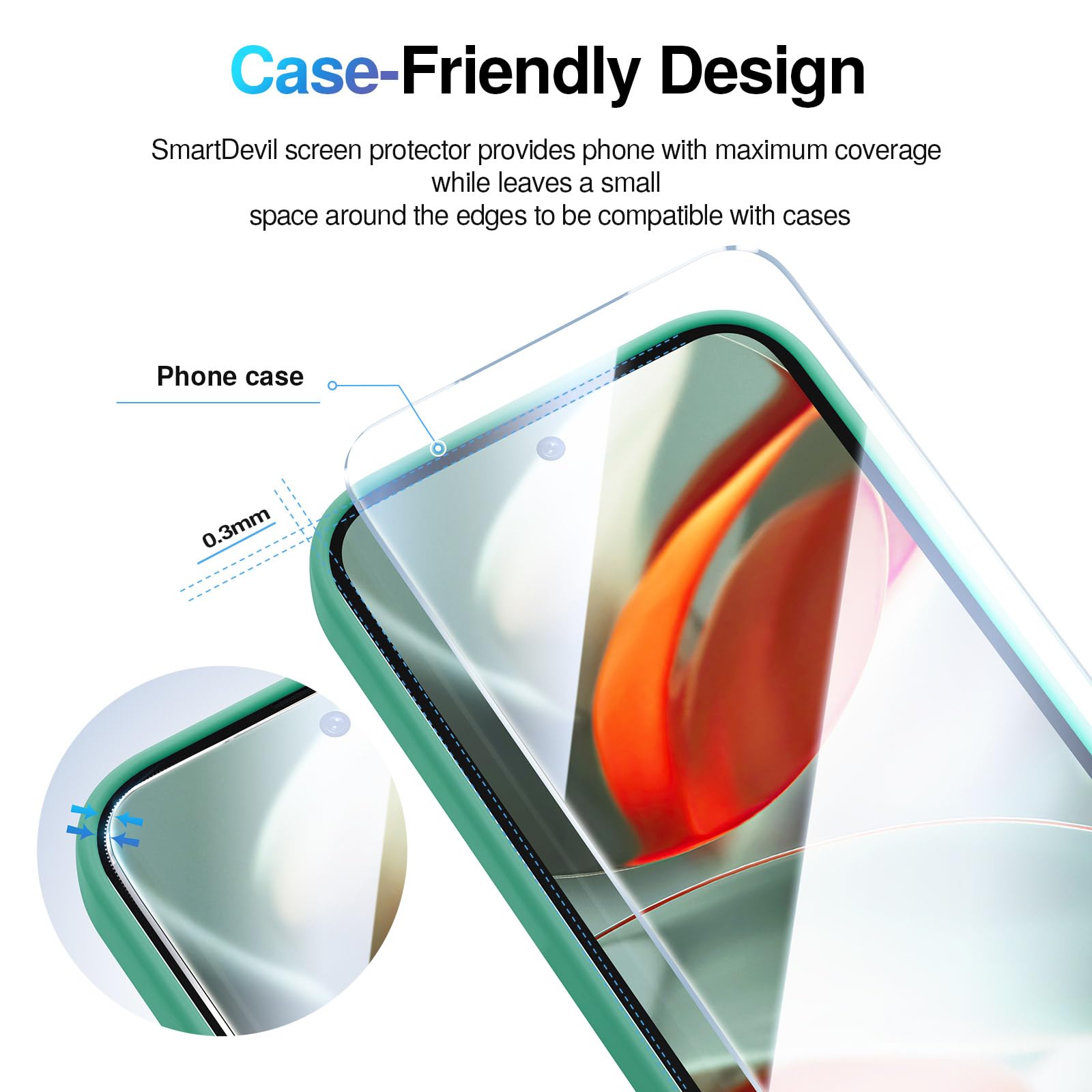 SMARTDEVIL [3+1 Pack Tempered Glass for Google Pixel 9Pro Screen Protector