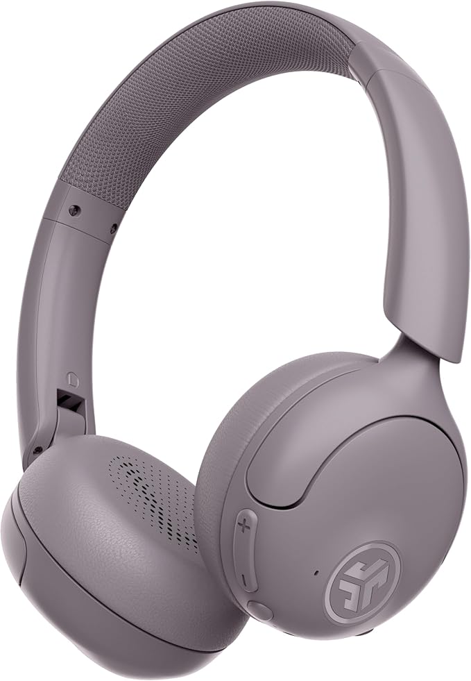 JLab Go Lux ANC Wireless Headphones, Mauve, Hybrid Active Noise Cancelling, Premium On-Ear Bluetooth Headset, Customizable Sound, Be Aware Mode, Cloud Foam Comfort, Multipoint Connection