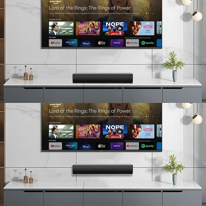MZEIBO TV Sound Bar, Sound Bars for Smart TV Bluetooth 5.0 Soundbar 50W 17Inch Soundbars with ARC/Optical/AUX Connection Surround for Home Theater Audio TV/PC/Gaming/Projectors