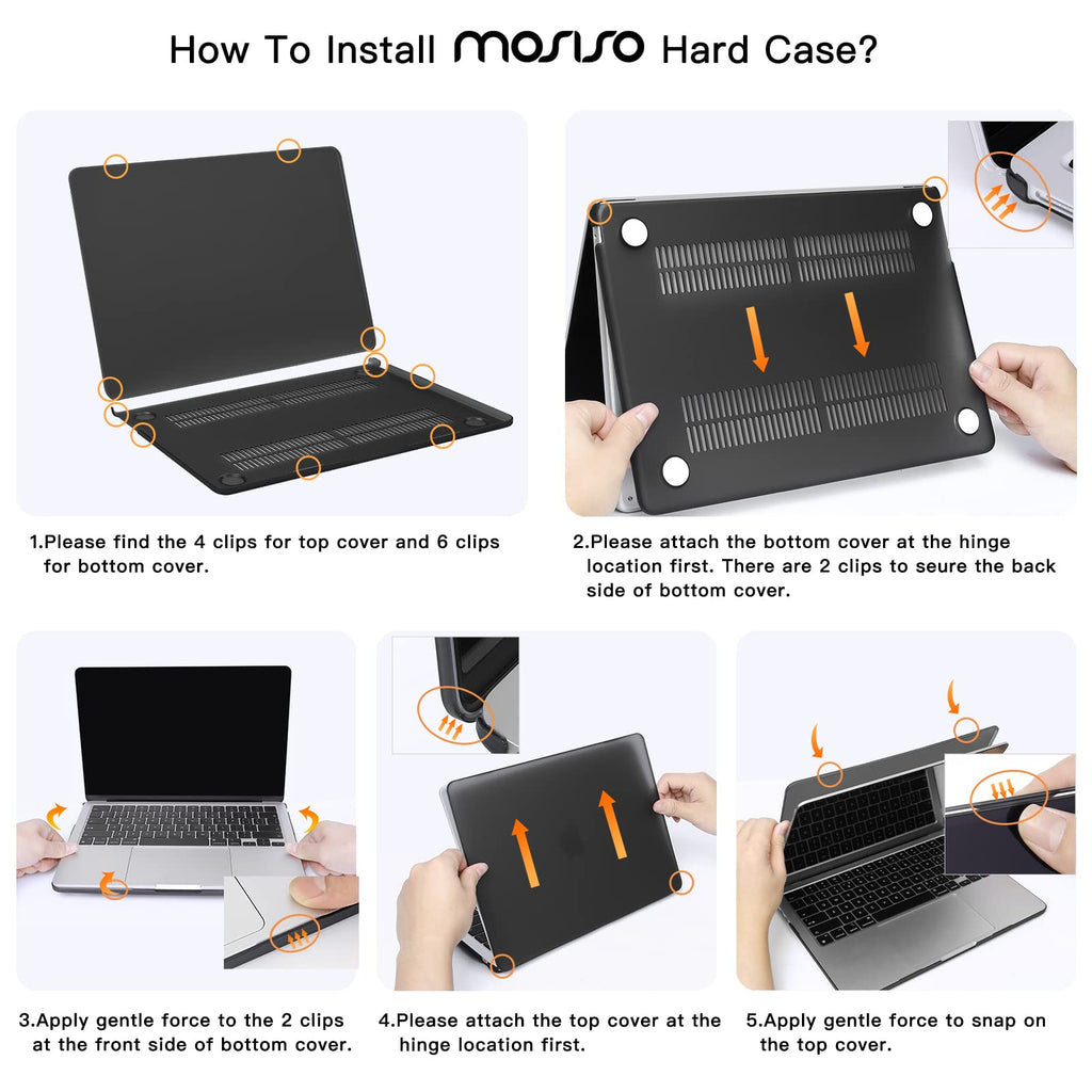 MOSISO Compatible with MacBook Air 13 inch Case M5 M4 M3 M2 2026-2022