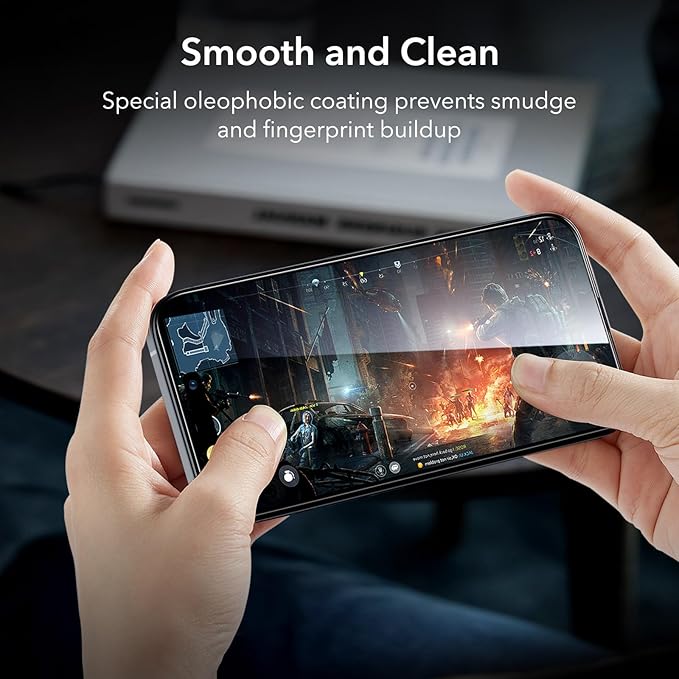 ESR 3+1 Pack for iPhone 15 Plus Screen Protector, [9H Hardness] [Military Grade Shatterproof] Full Coverage Ultra-tough Tempered Glass Film with Easy Installation Frame, 1 Set of Camera Lens Protector