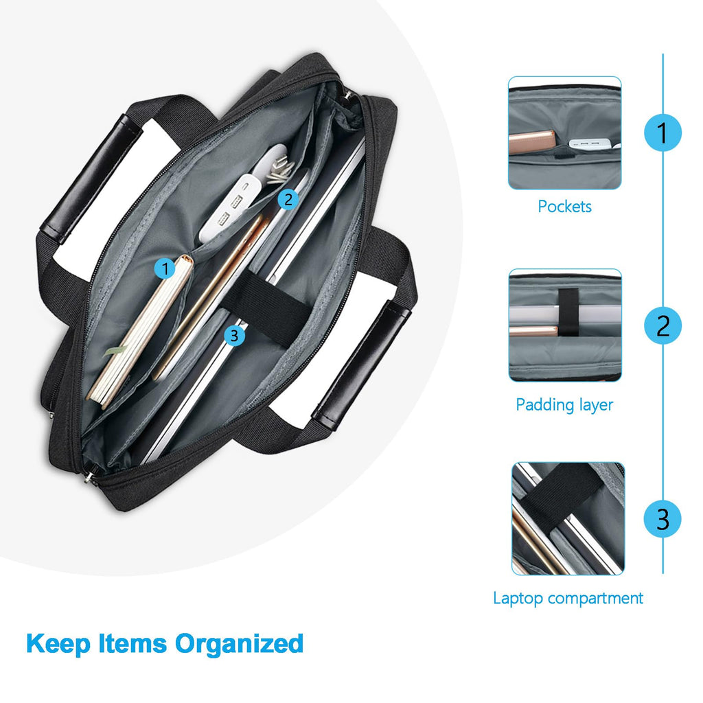 MOSISO Laptop Shoulder Bag 15.6 inch, 15-15.6 inch Computer Bag
