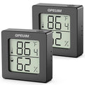 2 Pcs Digital Hygrometer Indoor Thermometer Humidity Meter Room Thermometer with Temperature and Humidity Monitor Mini Hygrometer Thermometers ℉/℃ for Greenhouse Cellar by QPEUIM