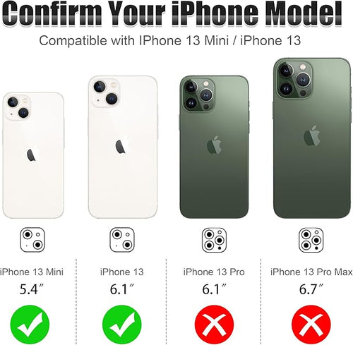 AGVEE 3+3 6 Pack for iPhone 13 & Mini Camera Lens Protector Cover