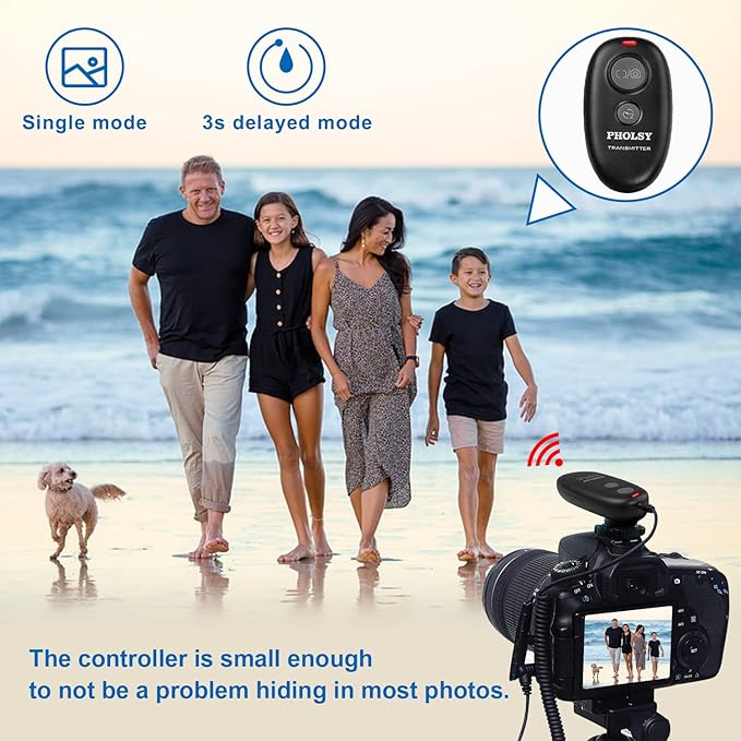 PHOLSY for Sony Shutter Release S8 Wireless Remote Shutter for Sony a1 a9 a9-ii a7 a7 ii iii iv, 7R-ii a7R-iv a7S a7S-iii ii, a6600 a6500 a6100 RX100M6 RX100M7 HX99 HX90 HX350 Replace Sony RM-SPR1