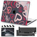 Teryeefi for MacBook Pro 13 inch Case 2025 2024 2022 2021 2019 2018 2017 2016 Release fits Model A2338 M2 M1/A2289/A2251/A2159/A1989/A1706, Design Hard Shell with Keyboard Cover Dust Plug, Heart A002