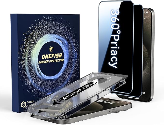 OneFish Screen Protector for iPhone 14 Pro Max 360° Privacy
