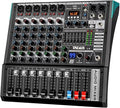 Audio Mixer, TKLBLS Professional 8 Channel DJ Mixer Board with 99-Bit DSP, Sound Board Mixing Console 7-Band EQ Output, USB Audio Interface, Bluetooth 48V Phantom Power For Karaoke Studio Streaming