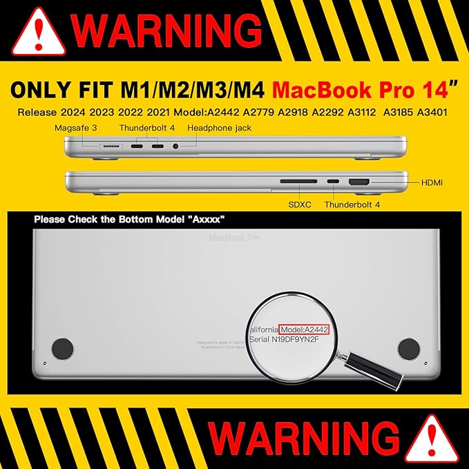 CISSOOK Matte Frosted Floral Hard Shell Case for MacBook Pro 14 Inch 2024 2023 2021 Release Model M4 A3112 A3185 A3401 M3 A2992 A2918 M2 A2779 A2442 M1 Pro/Max, Case for MacBook Pro 14" with Touch ID