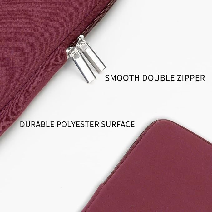 RAINYEAR 15 Inch Laptop Sleeve 15" Protective Soft Case Padded Cover Carrying Bag Specially Compatible with 15.4" MacBook Pro/Air A3241 A2941 A3114 A1938 A1707 A1990 (Red, Upgraded Version)