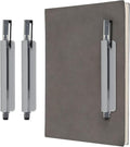 PATIKIL 2 Pcs Adhesive Pencil Holders, 105mm Long Universal Pencil Clip Silicone Pen Holder Office Pen Organizer for Desk Wall Clipboard Notebook Tablet Case Stylus, Grey