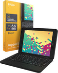 ZAGG Rugged Book Detachable Case with Magnetic-Hinged Backlit Keyboard for iPad Air/Air 2/9.7/9.7 Pro - Multi-Device Bluetooth Pairing - USB-C to USB-C Cable Included, Black