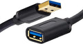 Tan QY USB 3.0 Extension Cable 1.5Ft, USB 3.0 High Speed Extender Cord Type A Male to Female for PlayStation, Xbox, USB Flash Drive, Hard Drive, Card Reader,Scanner,Printer,Keyboard (1.5Ft-1Pack)