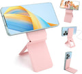 Phone Stand, Foldable Magnetic Phone Tripod, Angle Adjustment & Strong Magnets PU Leather Phone Stand, Compatible with All Smart Phone 16/15/14/13/12(Pink)