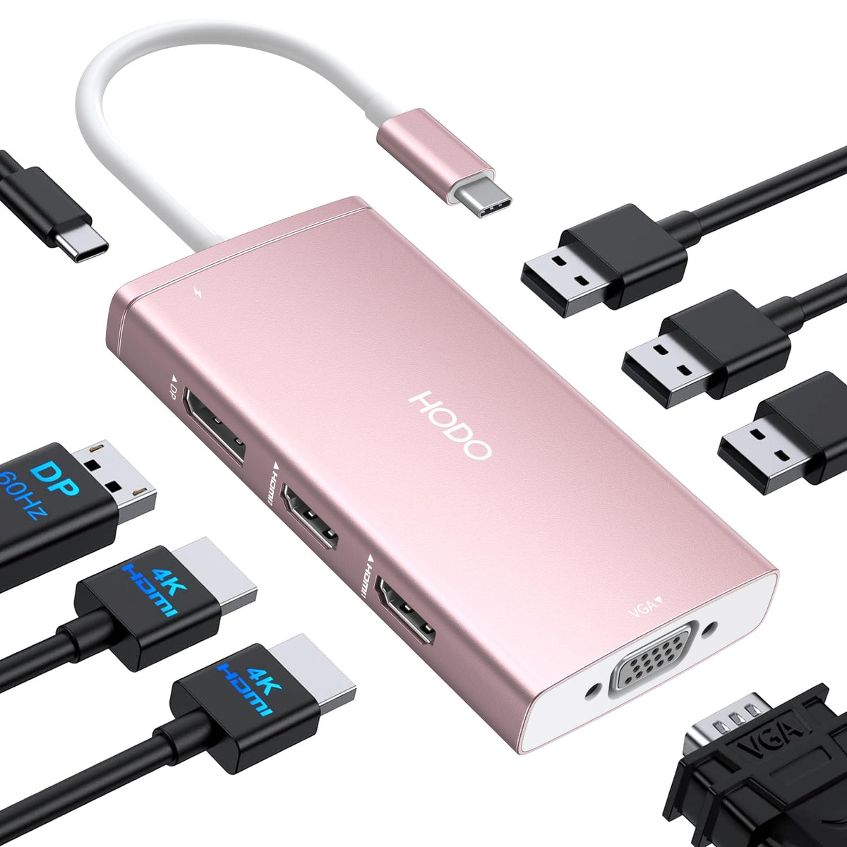 USB C Docking Station Dual Monitor for HP,Laptop Docking Station 3 Monitors