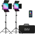 GVM RGB Video Lighting, Bi-Color Led Video Light Kit with APP Control, 2 Packs 850D Photography Lighting Kit CRI 97+ for Web Conference, YouTube, Gaming, Zoom, Aluminum Alloy Shell