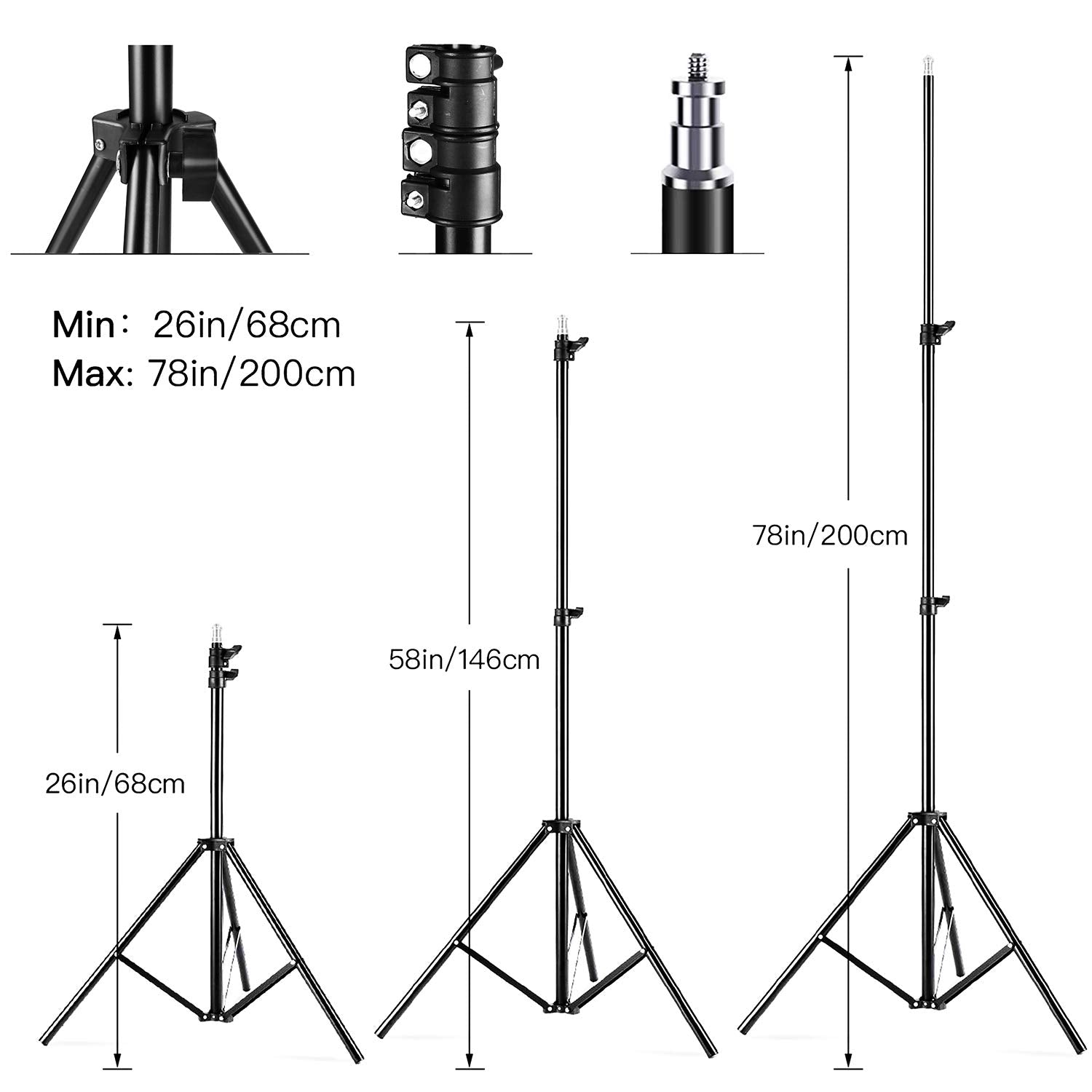 Andoer Studio Photography Light kit Softbox Lighting Set with 85W 2800K-5700K Bi-Color Temperature LED Light * 2 + 50x70cm Softbox * 2 + 2M Light Stand * 2 + Remote Control * 2 + Carry Bag * 1