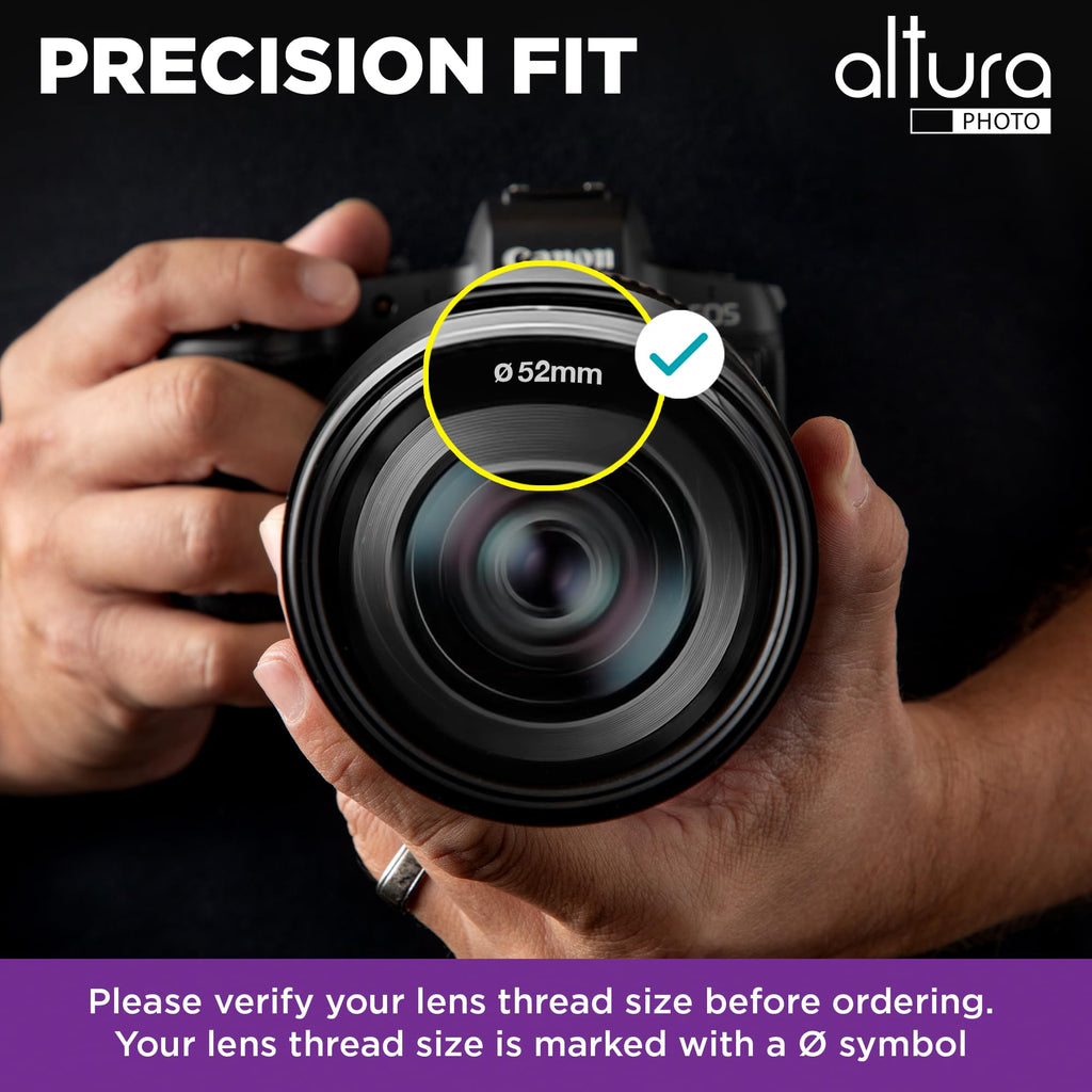Altura Photo 52mm Camera Lens Filter Kit, UV, Polarizing & ND with Case