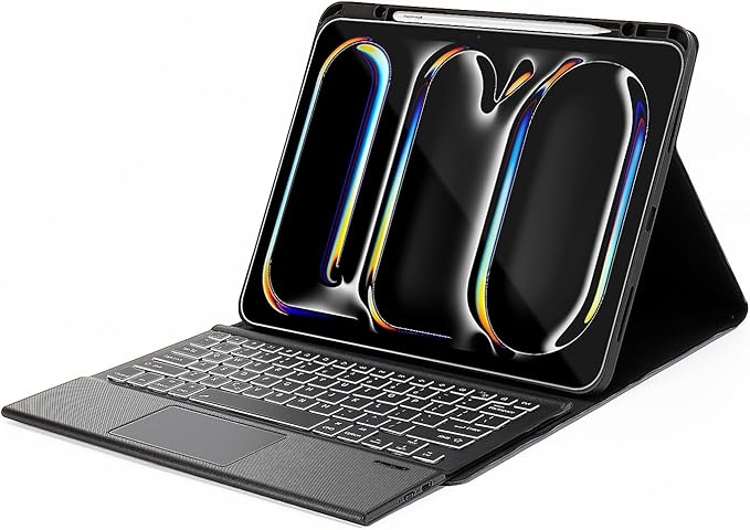 Sahara - Navigate Series Keyboard Case with Track Pad for iPad Pro (M4) 13" 2024, Black, (TB00388)