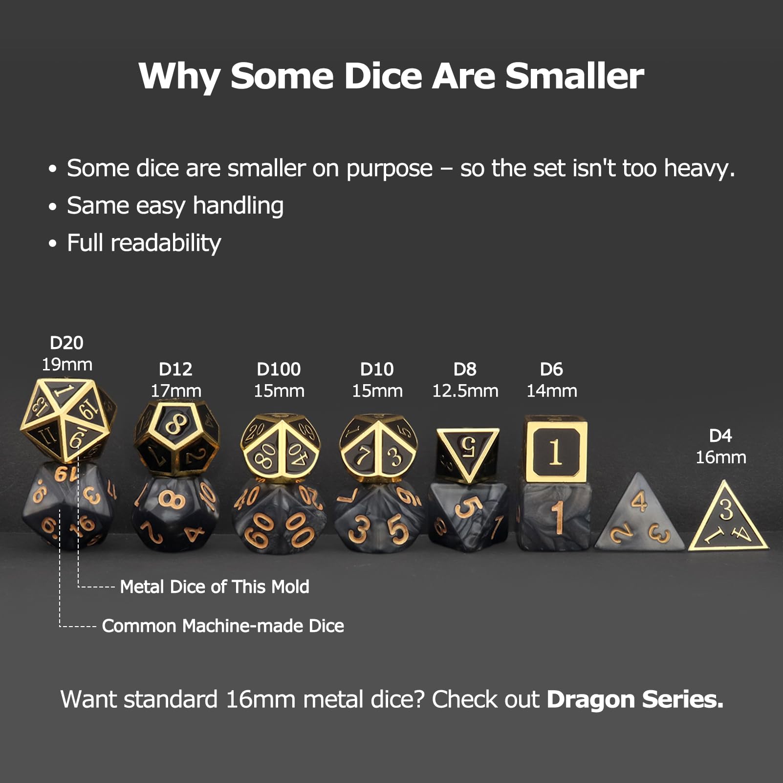 Haxtec Metal Dice Set Green Black Dragon Pattern Metal DND Dice with Leather Dice Bag Polyhedral D&D Dice Compatible with Dungeons and Dragons TTRPG Gifts