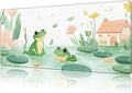 Mouse Pad Large Cute and Whimsical Frogs Non-Slip Gaming Desk Mat with Stitched Edge Laptop Keyboard Desk Pad for Work Home Gaming (35.4 x 15.7 Inches)