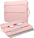 Voova Laptop Sleeve Carrying Case 15.6 16 Inch,Slim Computer Cover Bag Compatible with MacBook Pro 15/16, Dell xps 15,15-16 Inch HP Dell Asus Acer Laptop, Sakura Pink