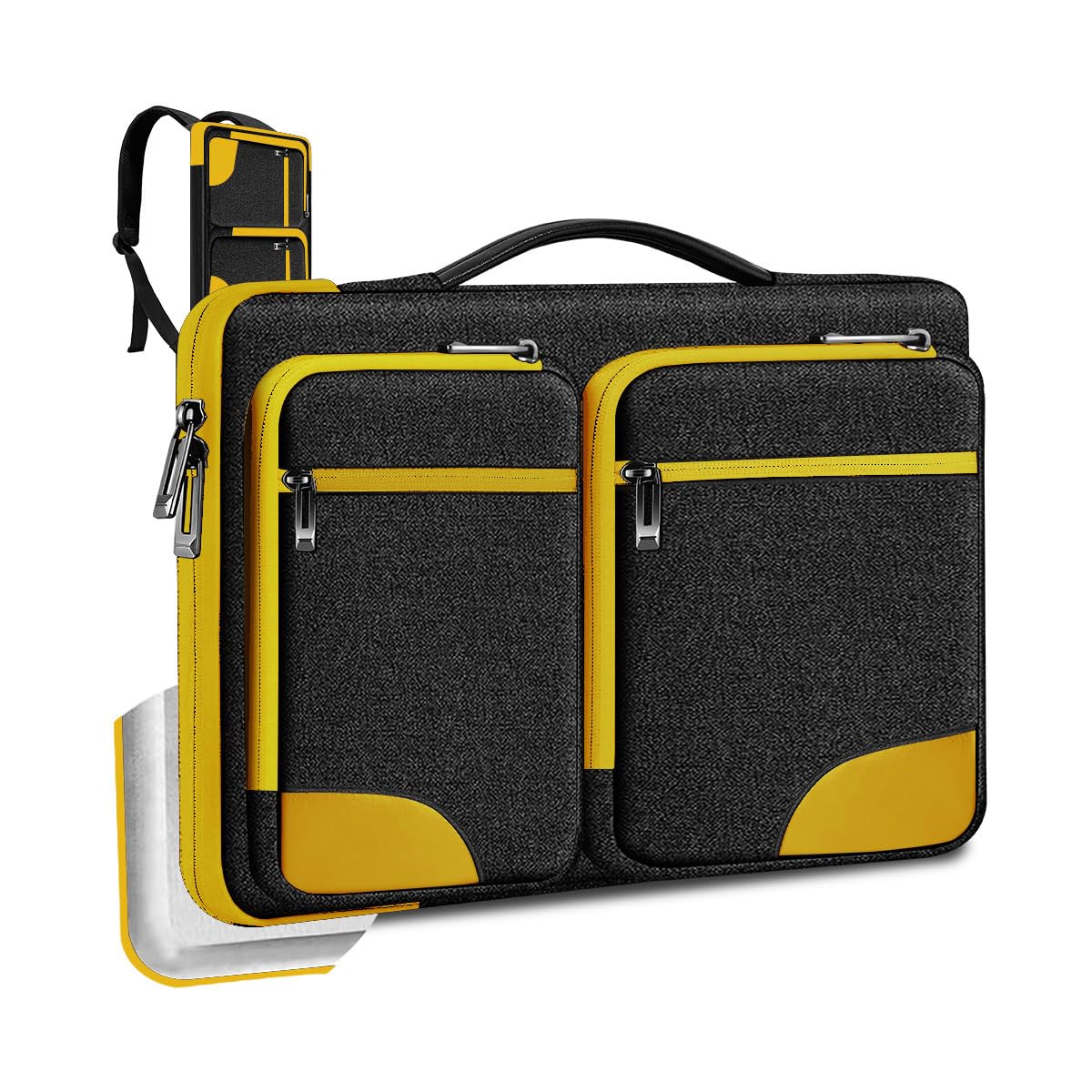 Hseok Laptop Case 15 15.6 16 inch Sleeve with Handle & Straps,Carbon