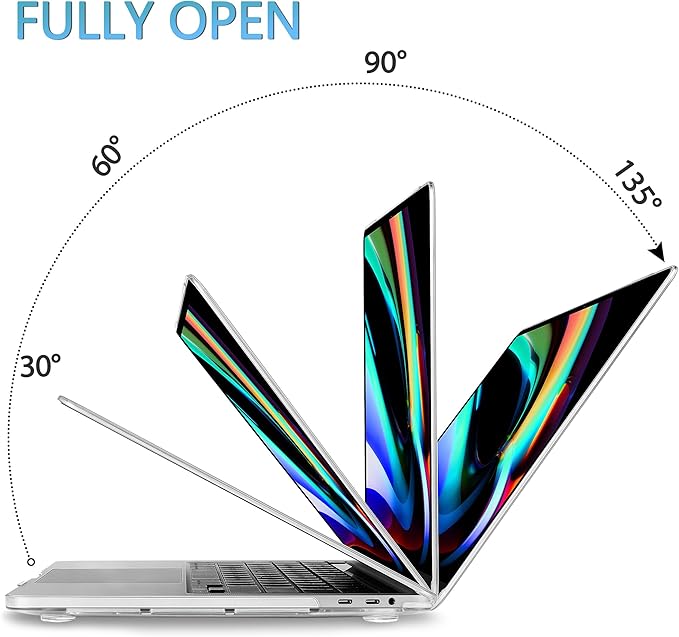 Mektron Case for MacBook Pro 16 Inch A2141 Cover 2019 Release 16" with Liquid Retina Display/Touch ID, Plastic Hard Shell with Keyboard Skin & Screen Protector & Dust Plug, Floral P165