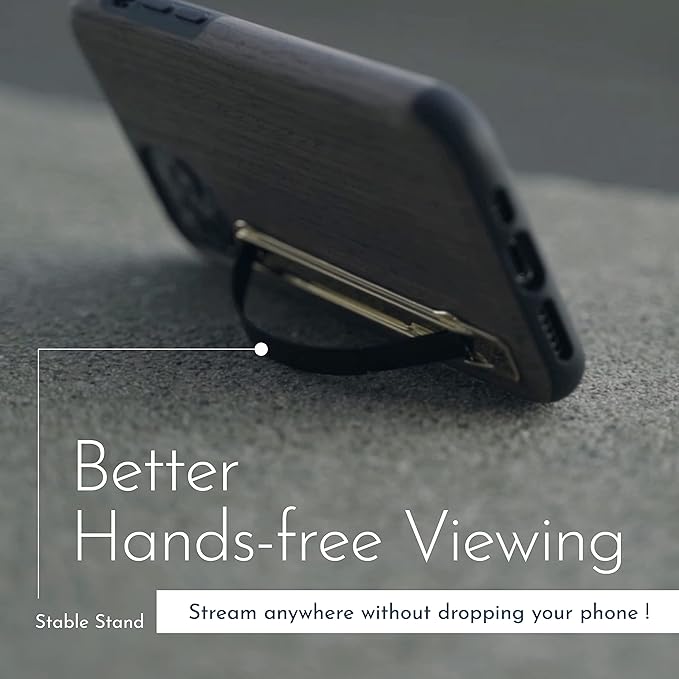 SleekGrip Premium: Swappable Phone Stand & Phone Grip - Ultra Thin Convertible Grip Holder Fits Most iPhone and Android Cases, Phone Strap Compatible with Wireless Chargers and Car Mounts