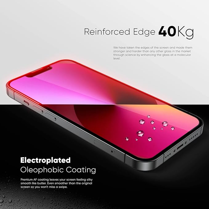FLOLAB NanoArmour ONETIME PRO for iPhone 15 Plus Screen Protector, Anti-Reflective, Anti-Rainbow, 3D Tempered Glass, Ultra Clear, Edge Reinforced, Easy Install, Dust-Free, Scratch Resistant