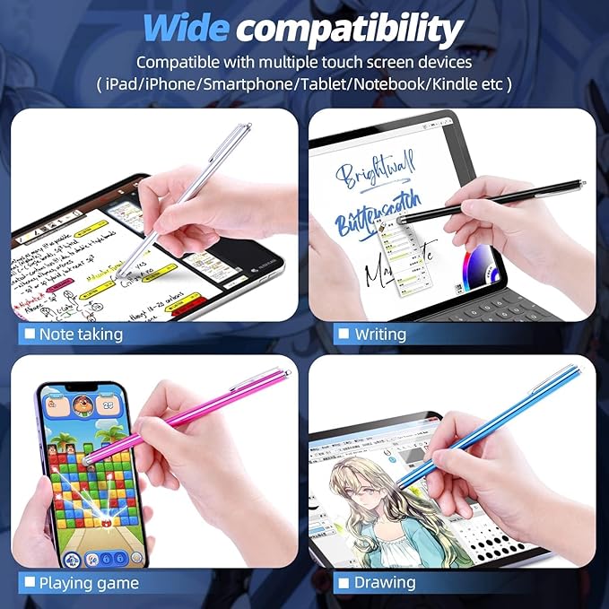 Mesh Fiber Tips (10 Pack) GUUGEI Stylus Pen Replacement Tips Suitable for capacitive Touch Screen,High Sensitivity, Soft, no Scratch Screen Pen tip