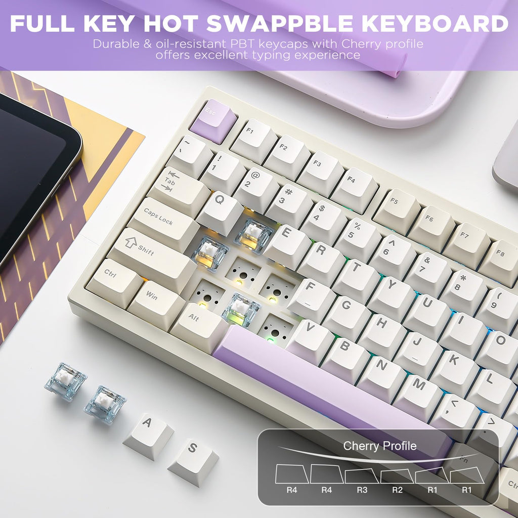 YUNZII AL80 QMK/VIA Aluminum Wireless Mechanical Keyboard