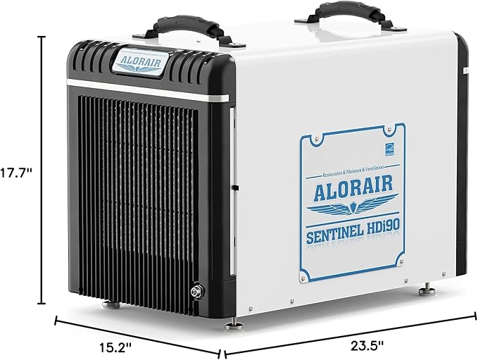 ALORAIR Basement/Crawlspace Dehumidifiers 198 PPD (Saturation), 90 Pints (AHAM), 5 Years Limited Warranty, Condensate Pump, Auto Defrosting, Rare Earth Alloy Tube Evaporator, Remote Control (optional)